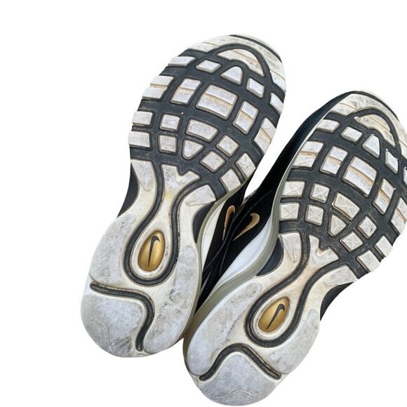 NIKE Air Max 97 Metallic Gold Black White Size 5 - Picture 7 of 13